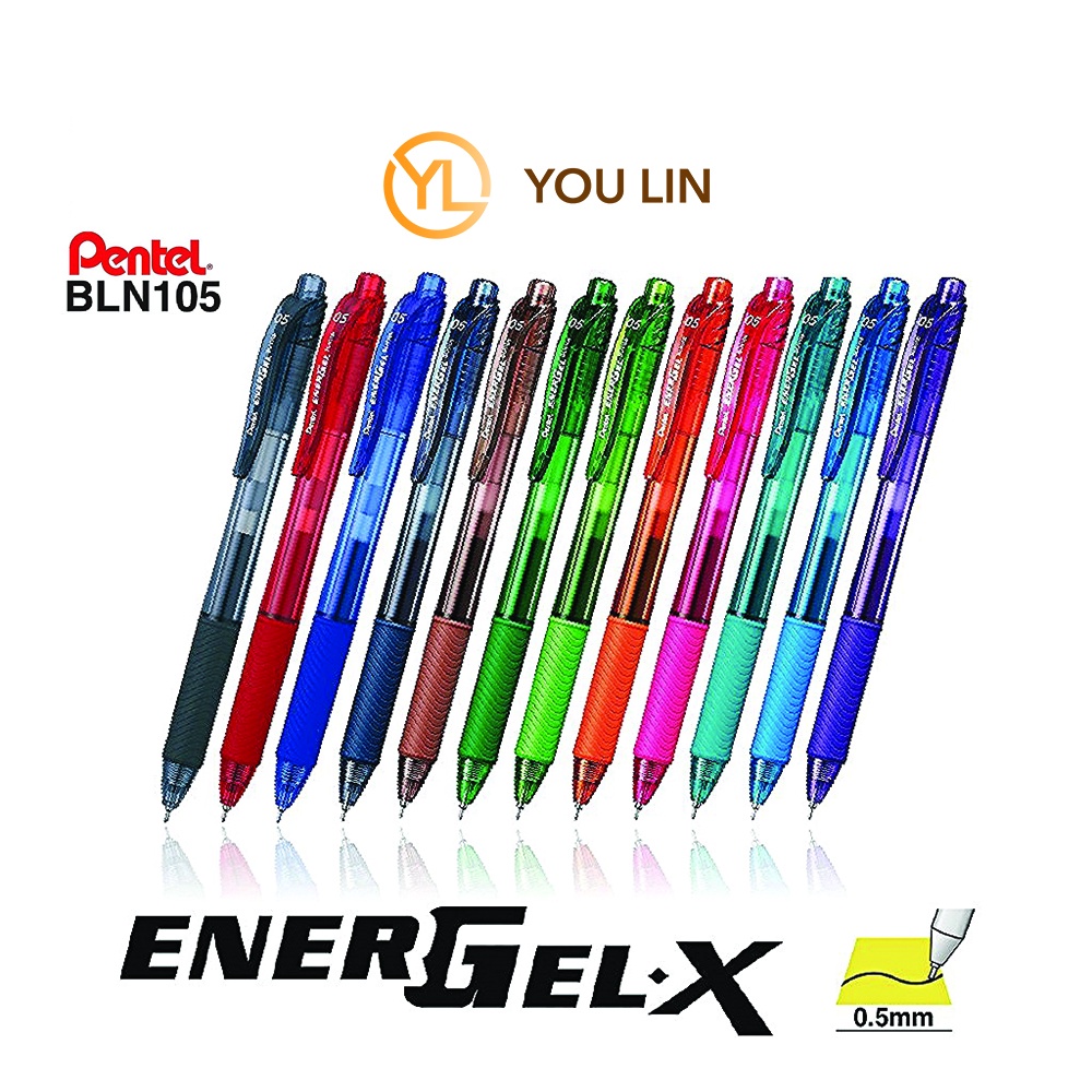 Pentel BLN105 EnergelX Retractable Gel Roller Pen 0.5mm Shopee Malaysia