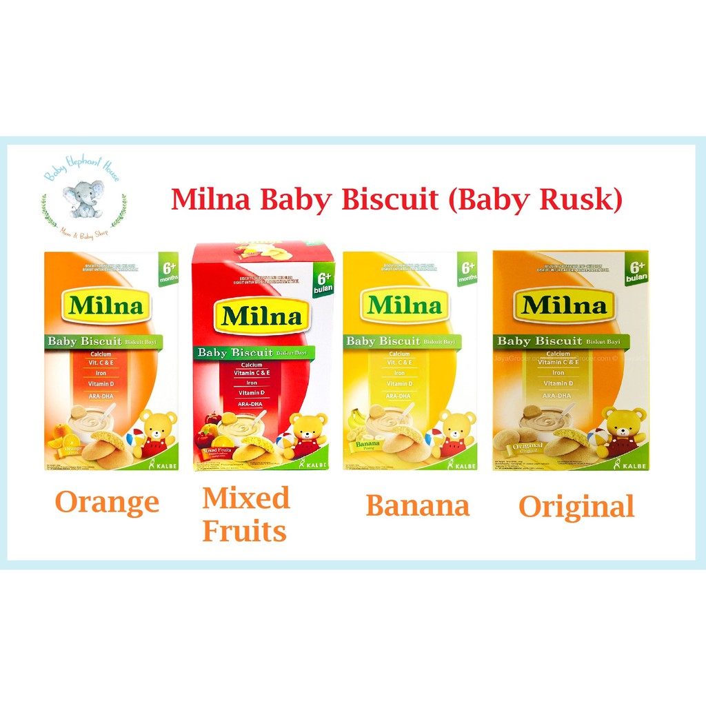 Milna Baby Biscuit & Baby Rusk 260g Shopee Malaysia