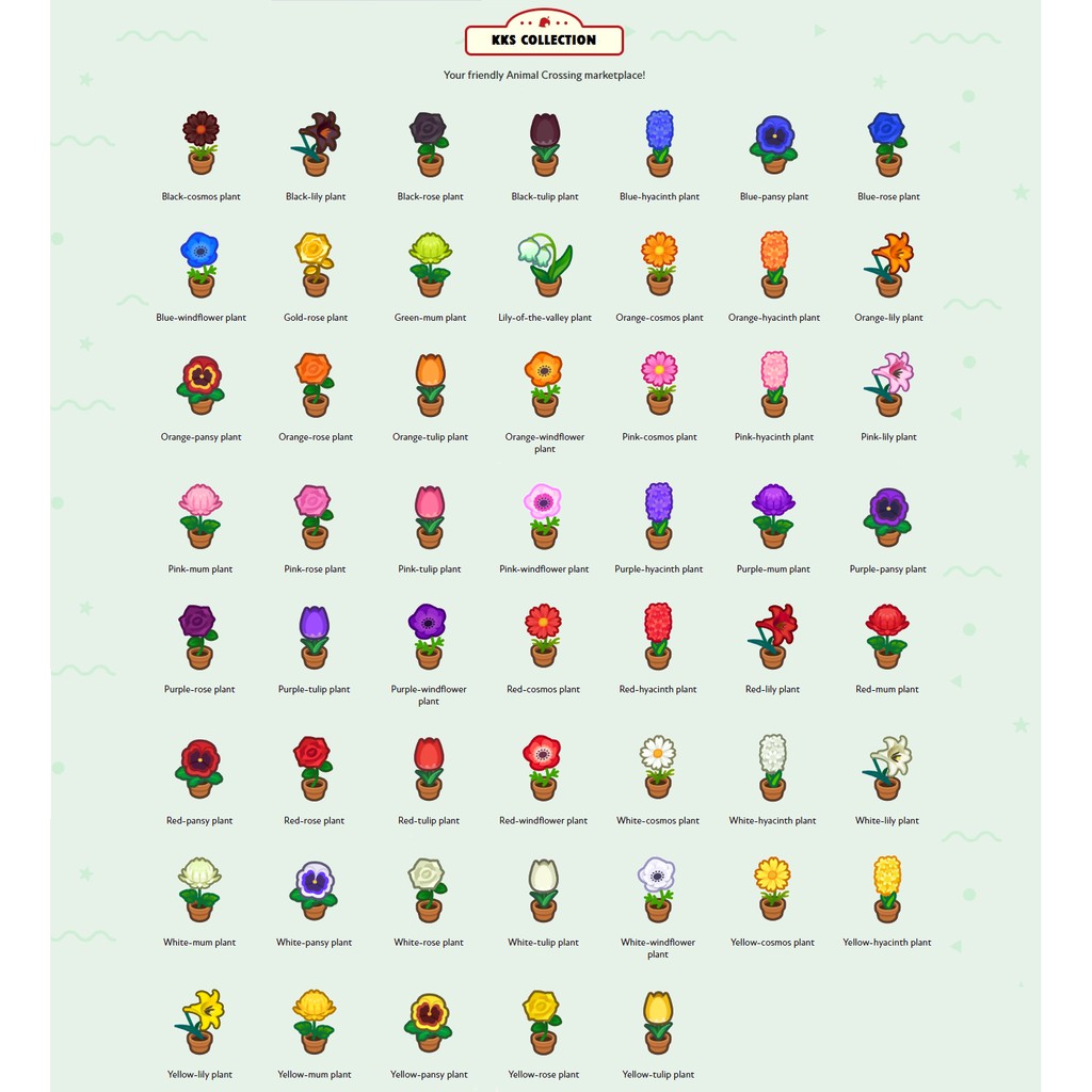 Animal Crossing: New Horizon Flowers - All Colors Flower Plant Only Rm 0.10 For Each | Shopee Malaysia