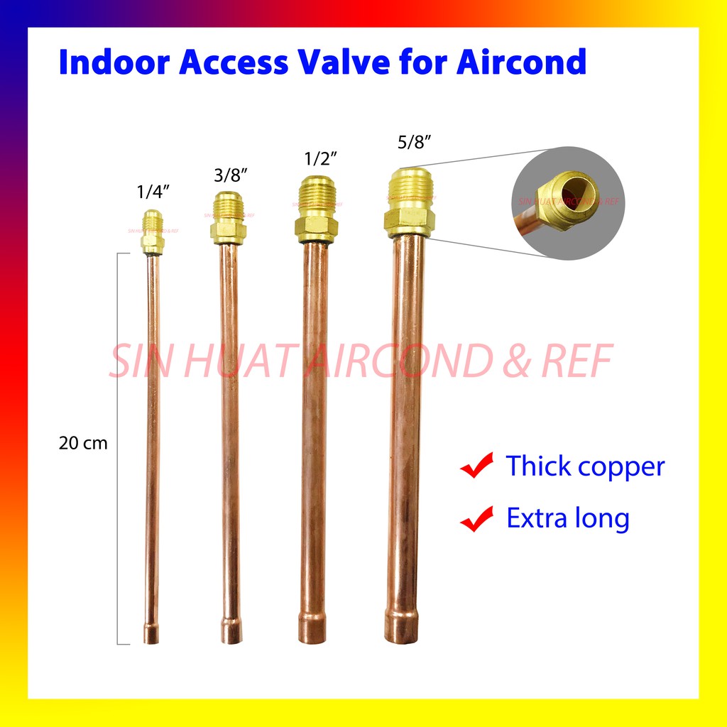 Aircond Indoor Access Valve (1/4", 3/8", 1/2", 5/8") Shopee Malaysia