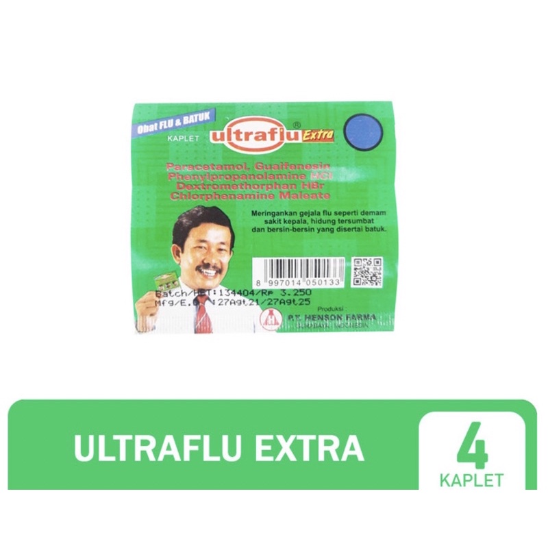 Ultraflu extra strip 4 Tablets (Dedicated Cough Medicine For Fever