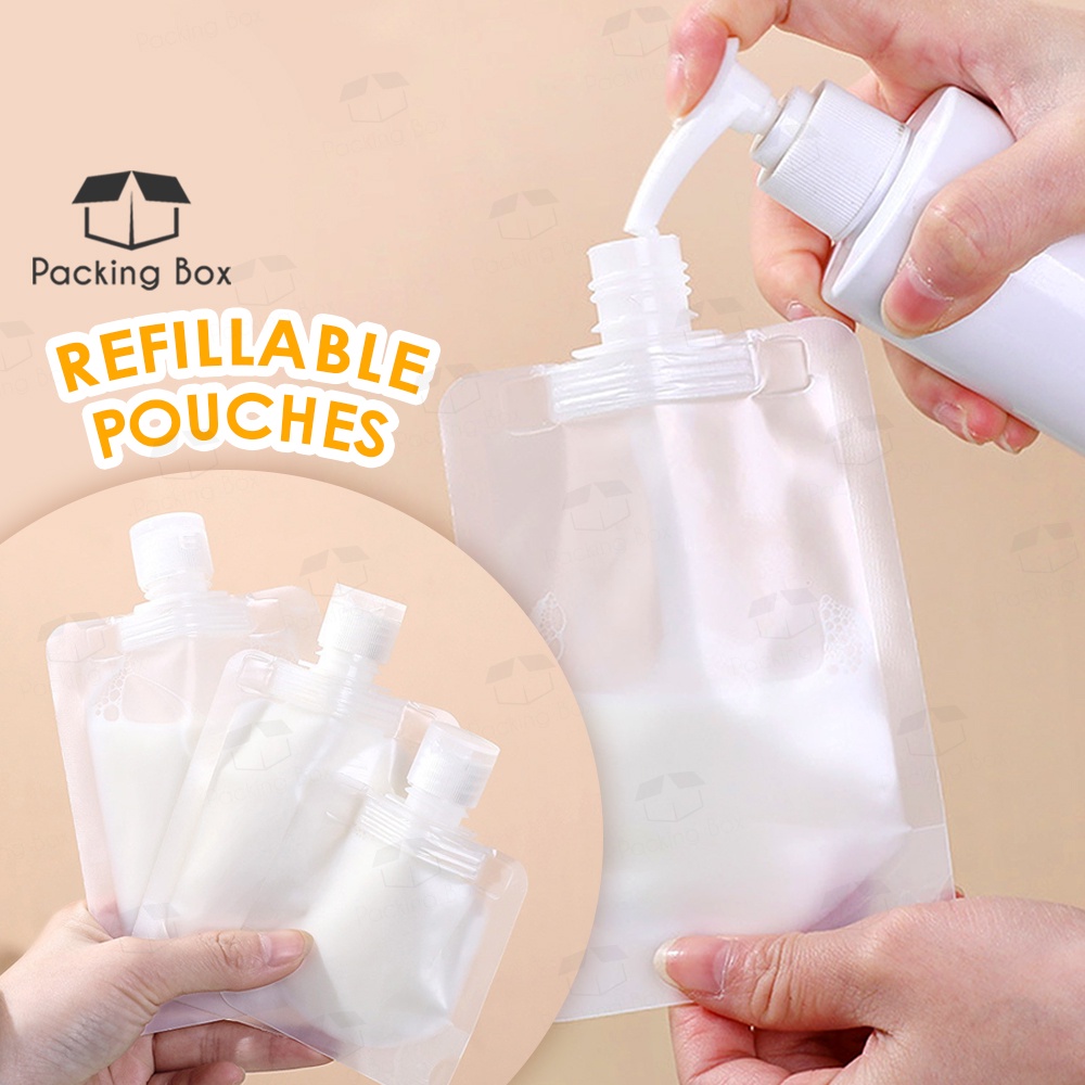 Portable Travel Lotion Dispenser bag Refillable Pouches Shampoo Liquid Cosmetic Storage