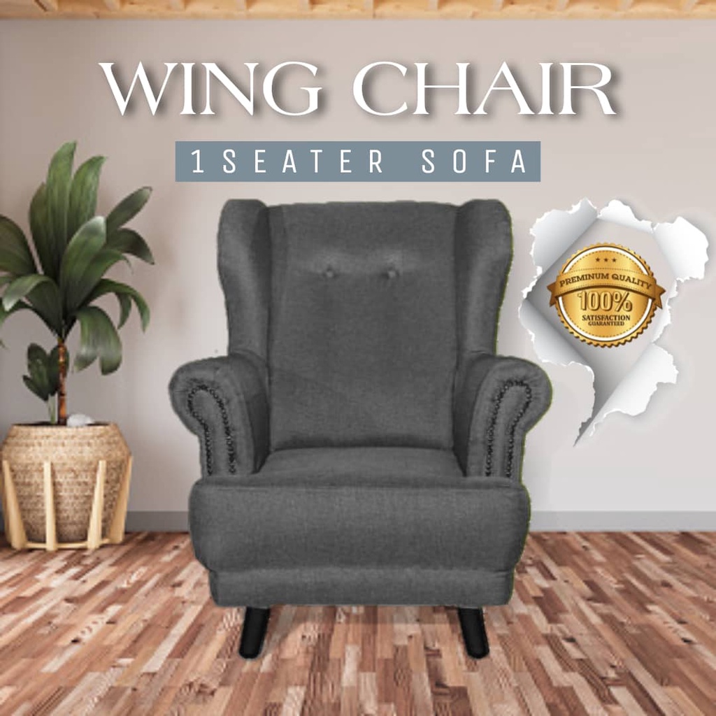 PG HOMEScandinavian Nordic Wing Chair/Arm chair/1 Seater Sofa