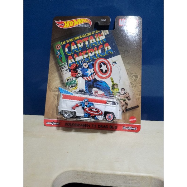 marvel vw t1 drag bus captain america hot wheels Shopee Malaysia