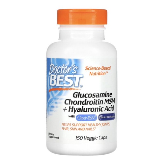 Doctor's Best Glucosamine Chondroitin MSM + Hyaluronic Acid + Biocell