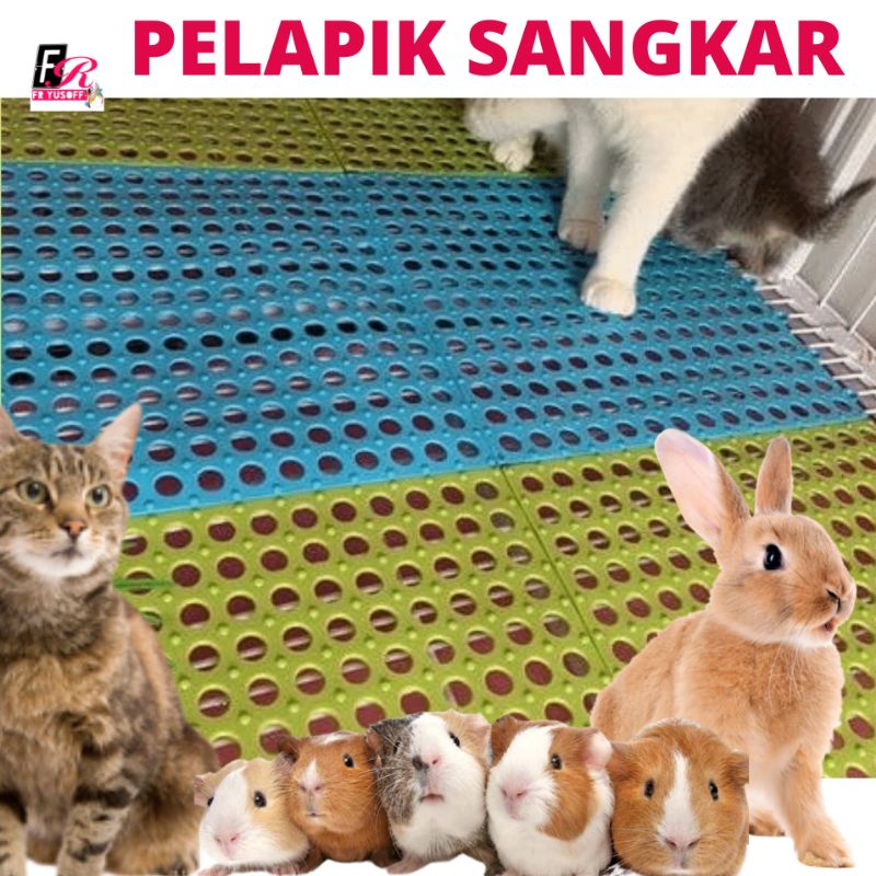 Pelapik Sangkar Pet Cage Floor Mat Plastic Foot Pad Slab Cat Rabbit