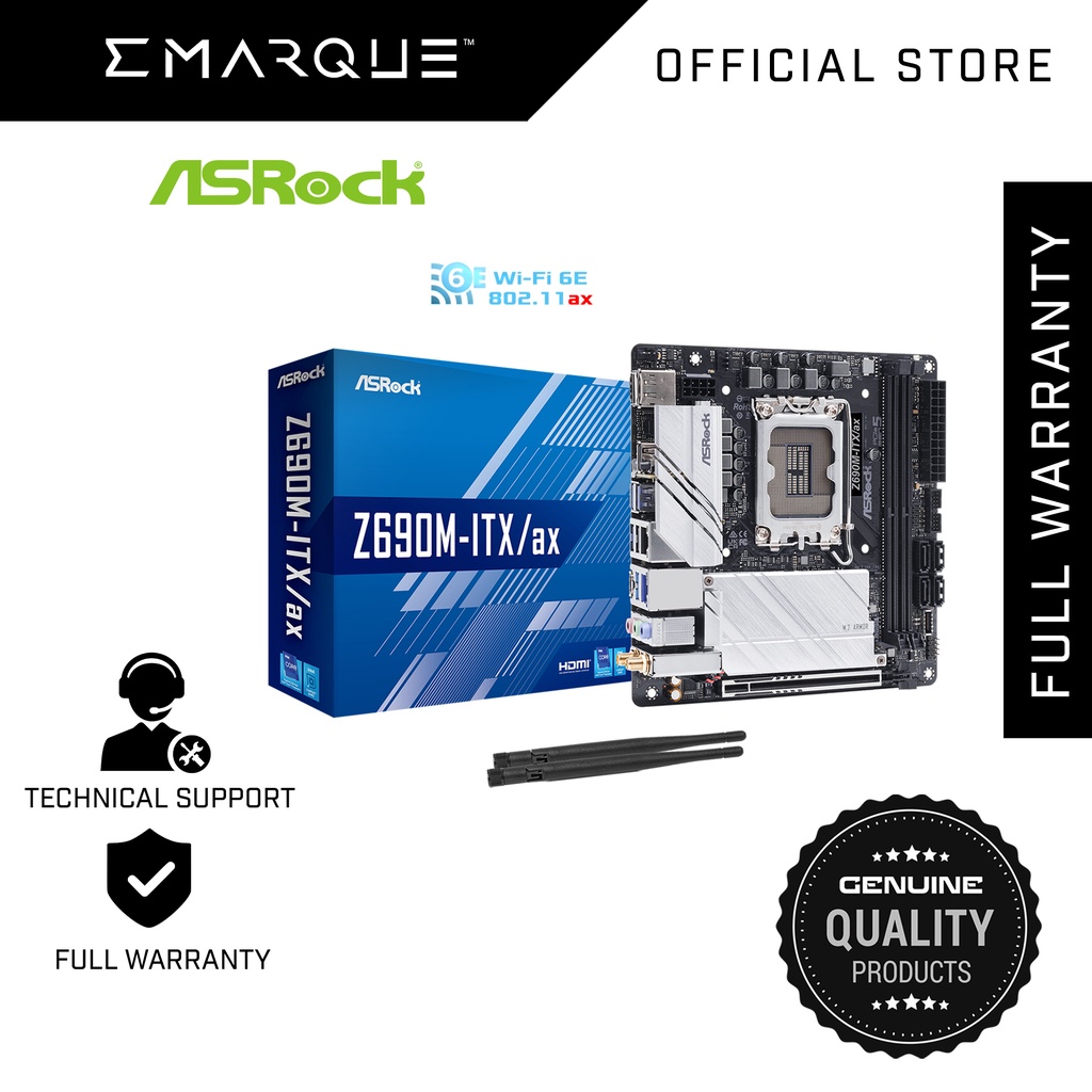 // ASRock Z690M ITX/ax PC Motherboard // Shopee Malaysia