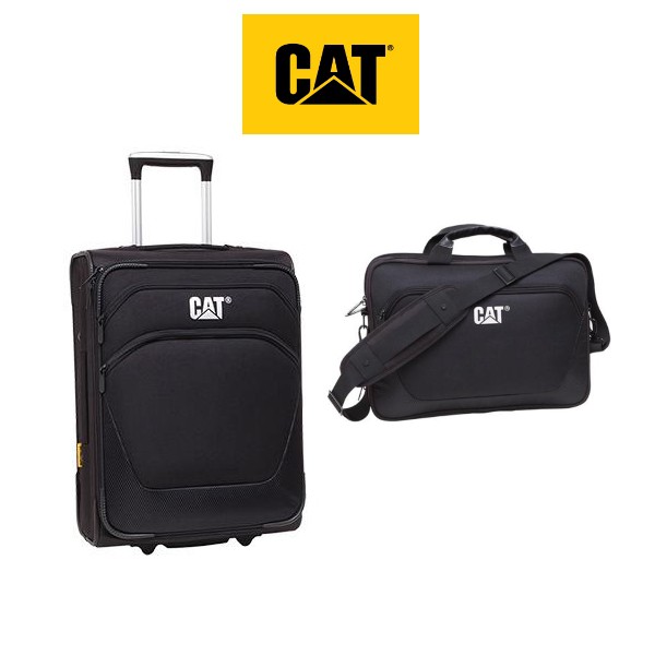Caterpillar Business Tools Cabin Luggage with Medium Laptop Bag Bundle