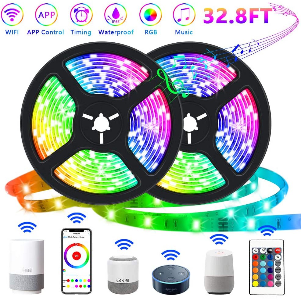 BEST LED RGB WIFI SMART LED Strip Waterproof DC 12V LED Ribbon Flexible LED Light Strip 5M 10M