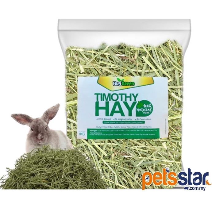 HugGreen Timothy Hay /Rumput Kering For Chinchilla / Rabbit / Guinea