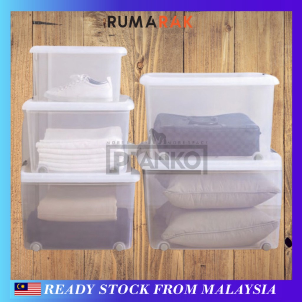 Readystock Bekas Simpanan Plastik Container Storage Box Transparent Box
