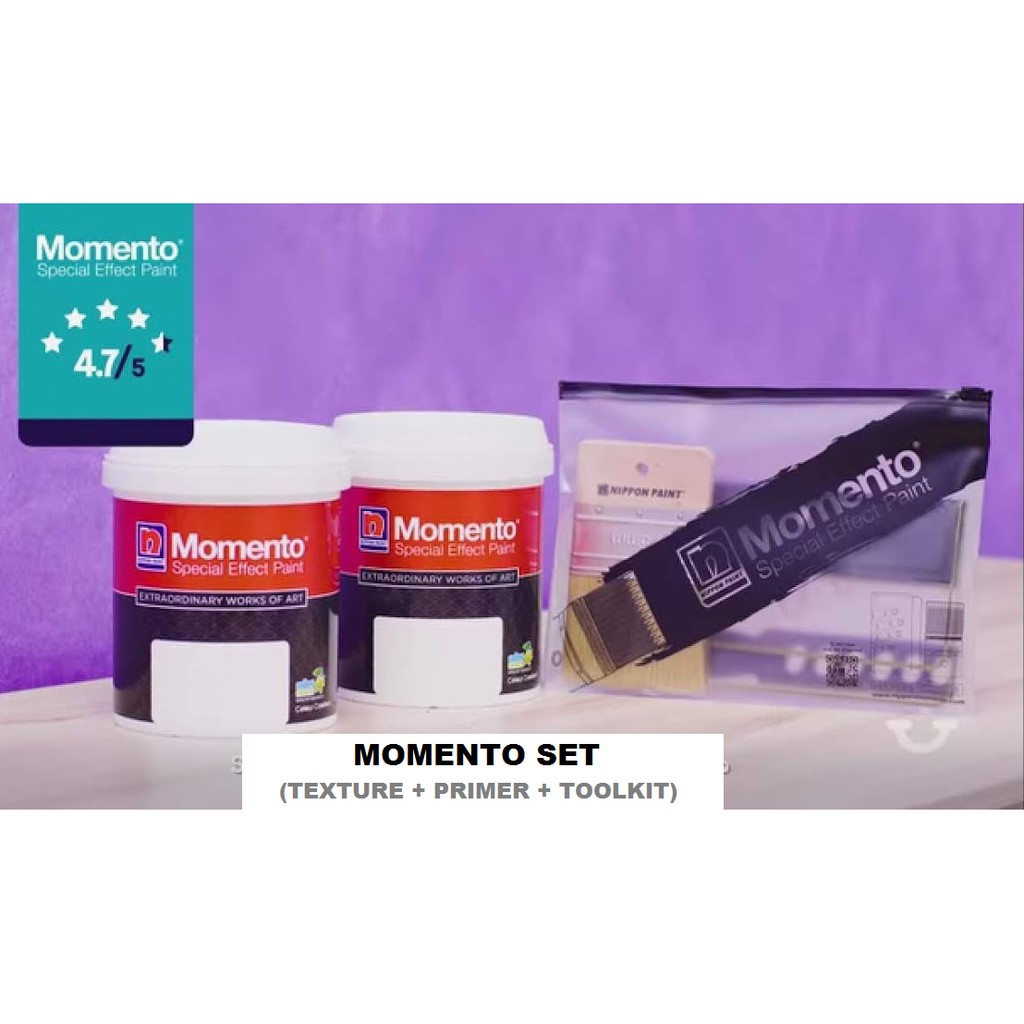 NIPPON Momento Set (Top Coat Textured 1L + Primer 1L + Toolkit