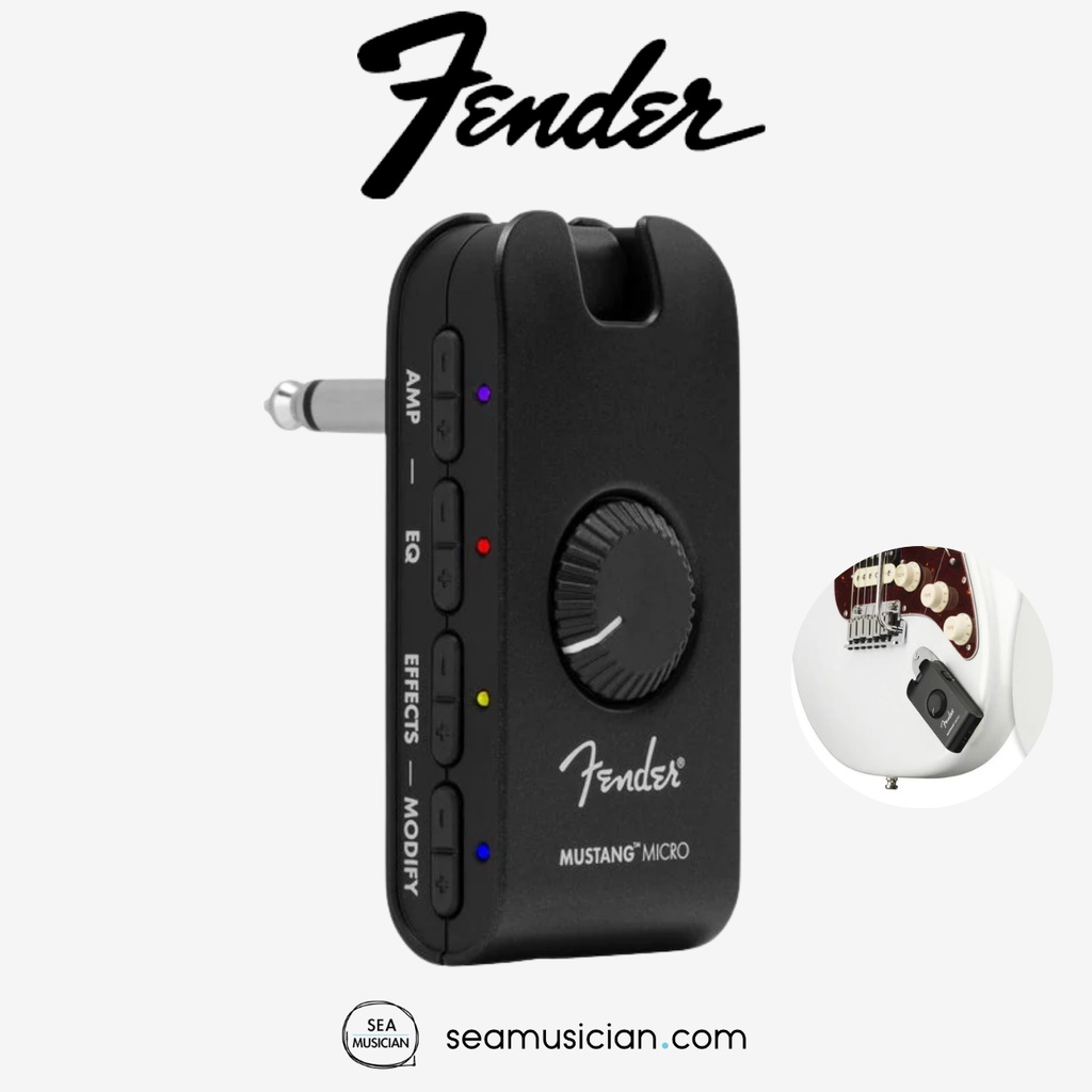 FENDER MUSTANG MICRO GUITAR AMPLIFIER BLACK (HEADPHONE AMP/ USB