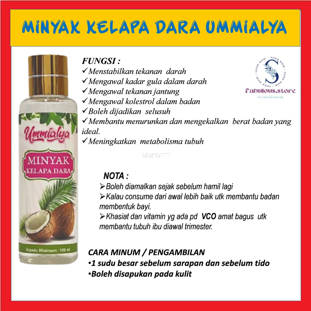 Virgin Coconut Oil / Minyak kelapa dara / vco/ MINYAK KELAPA DARA