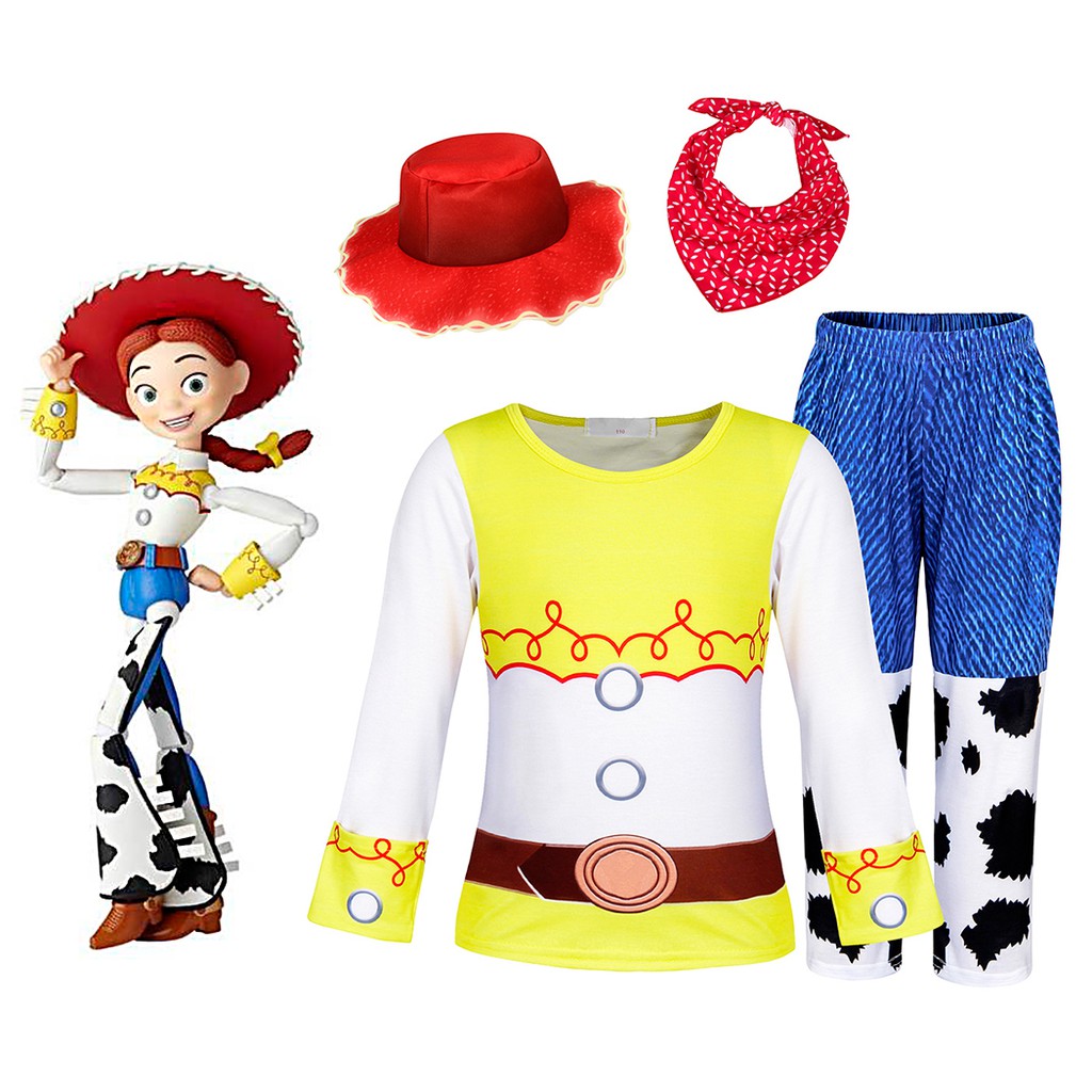 Girls Toy Story Jessie Costume Kids Cartoon Character Cosplay Party
