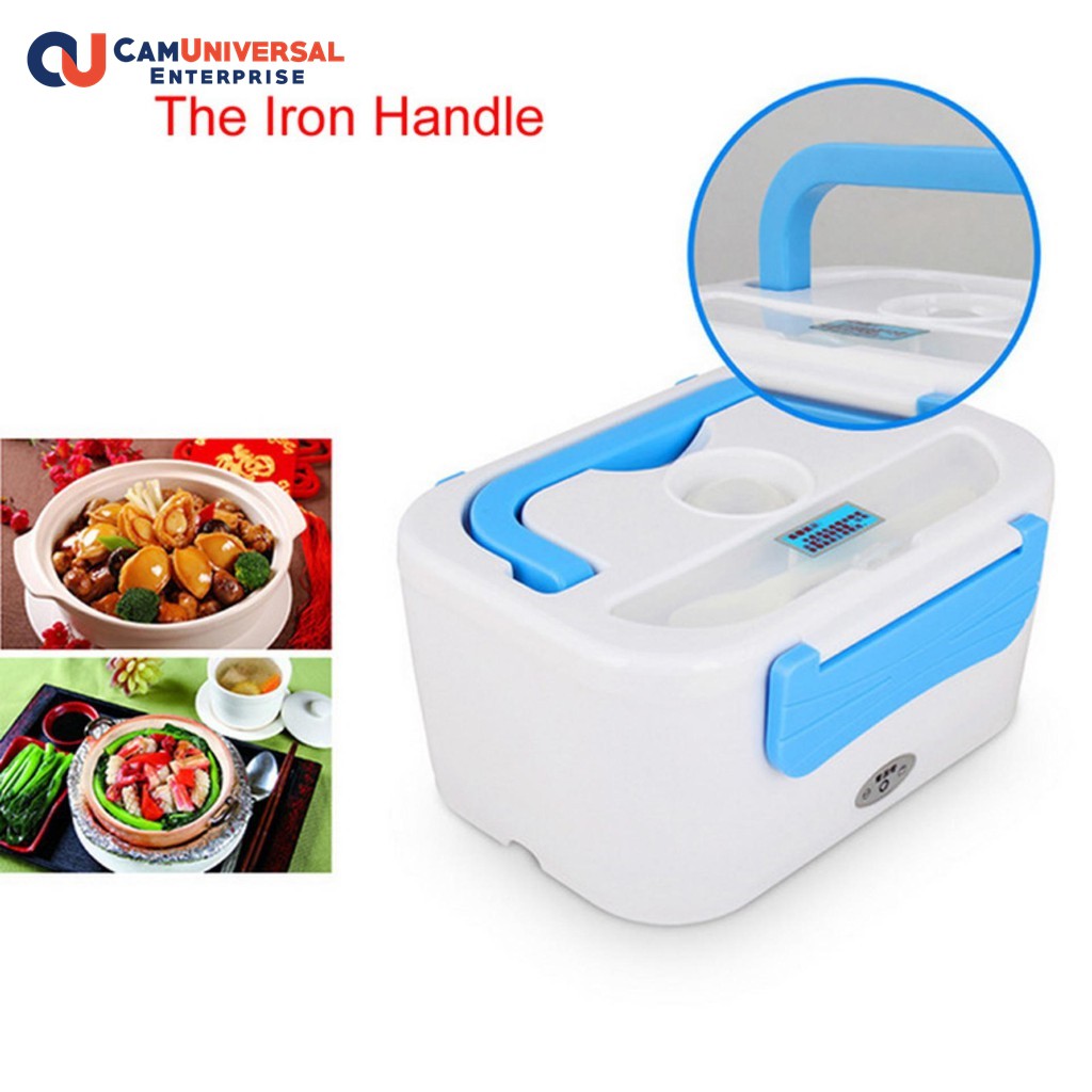 Portable Heating Electric Lunch Box (Blue) Shopee Malaysia