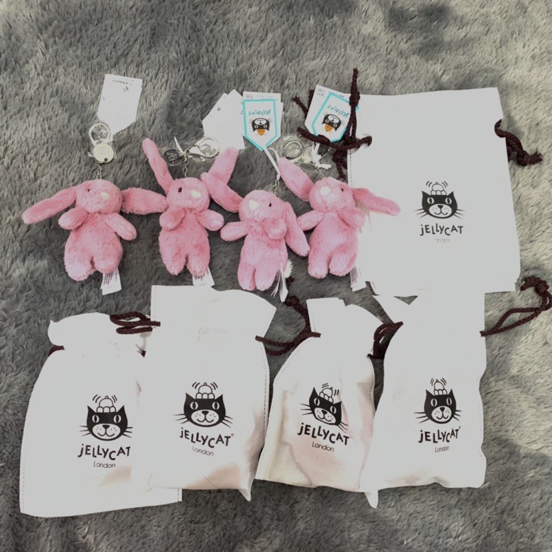 Original jellycat keyring bashful bunny bag charm tulip jisoo blackpink