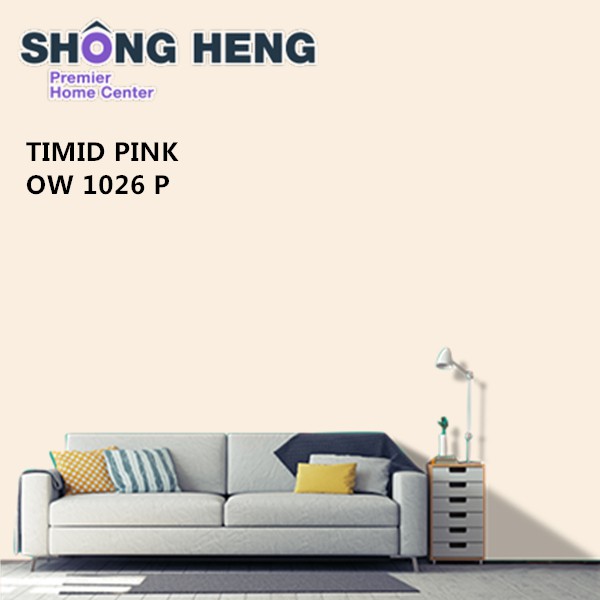 5 Litres Nippon Paint Interior Wall [Spotless] [TIMID PINK OW 1026 P