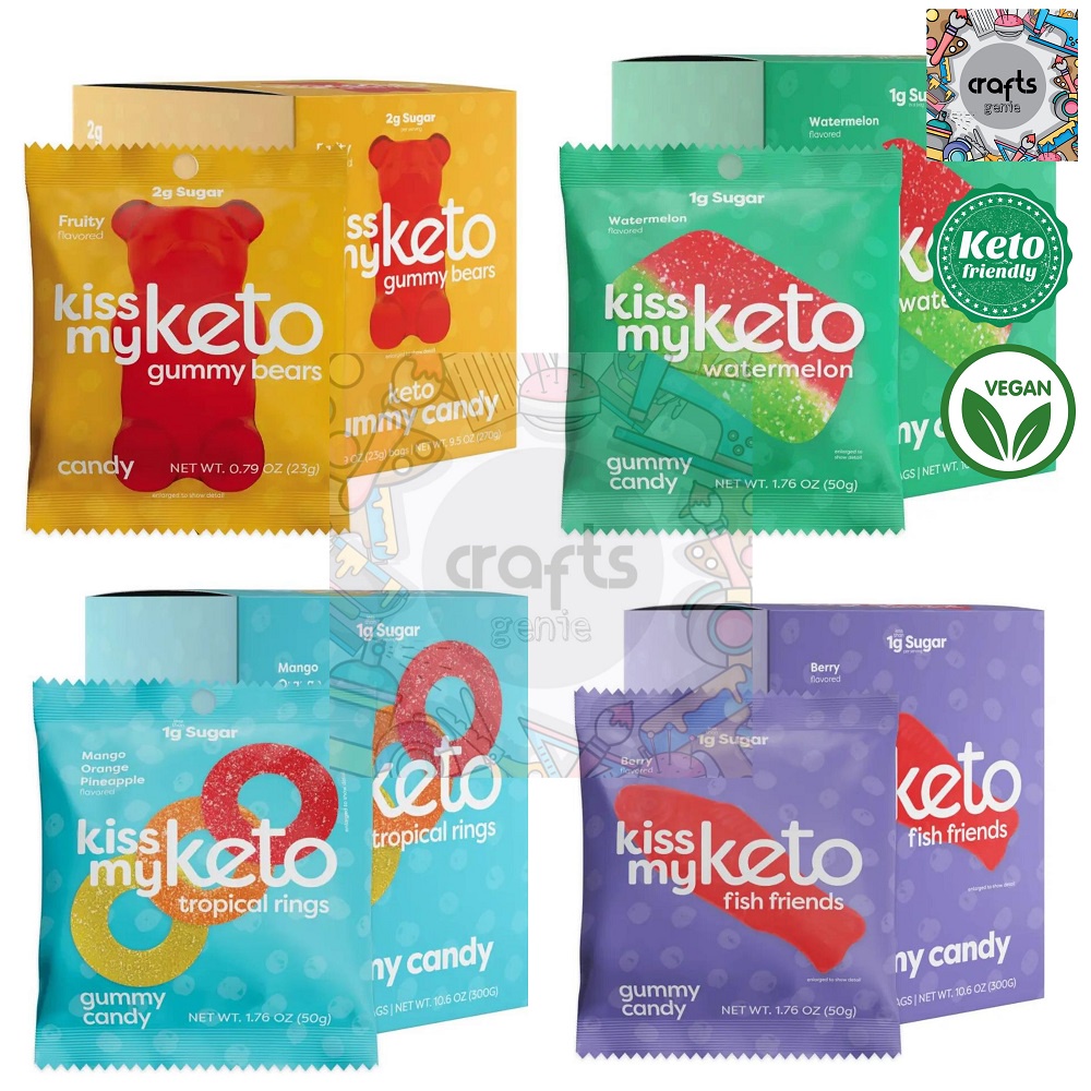 KISS MY KETO Keto Gummies 1 Box Sugar Free, Low Carb and Keto