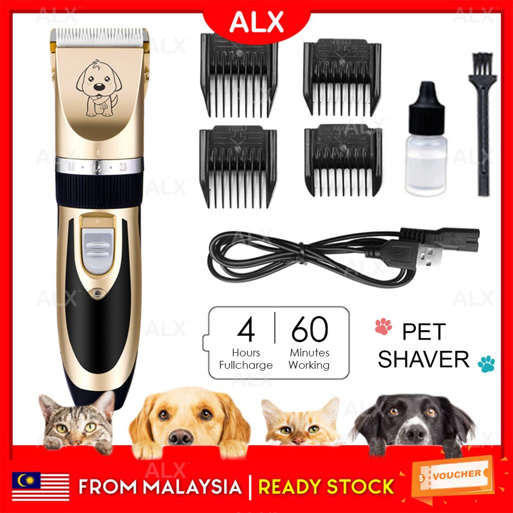 ALX Rechargeable Low Noise Pets Hair Electric Shaver Clippers Cordless