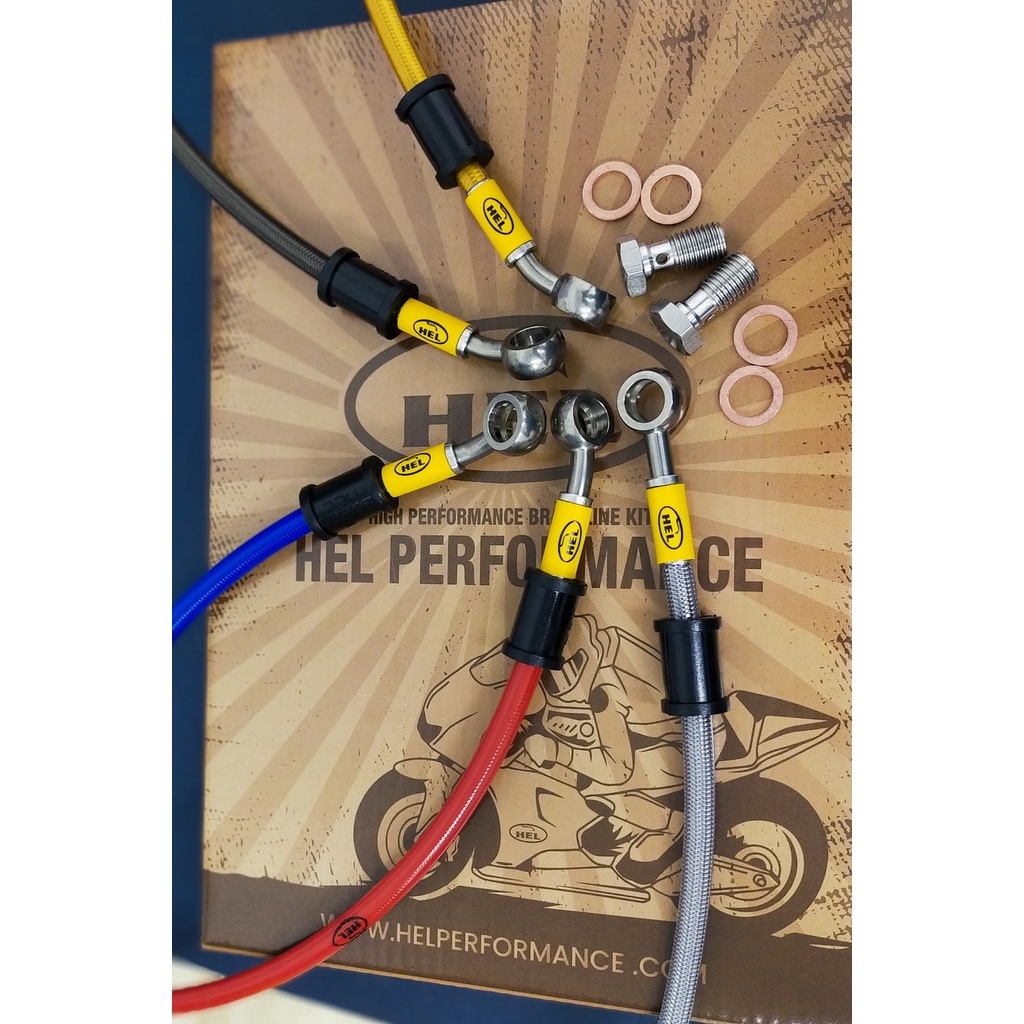100 Original Genuine Hel Racing Brake Hose Performance Y15ZR Y16ZR