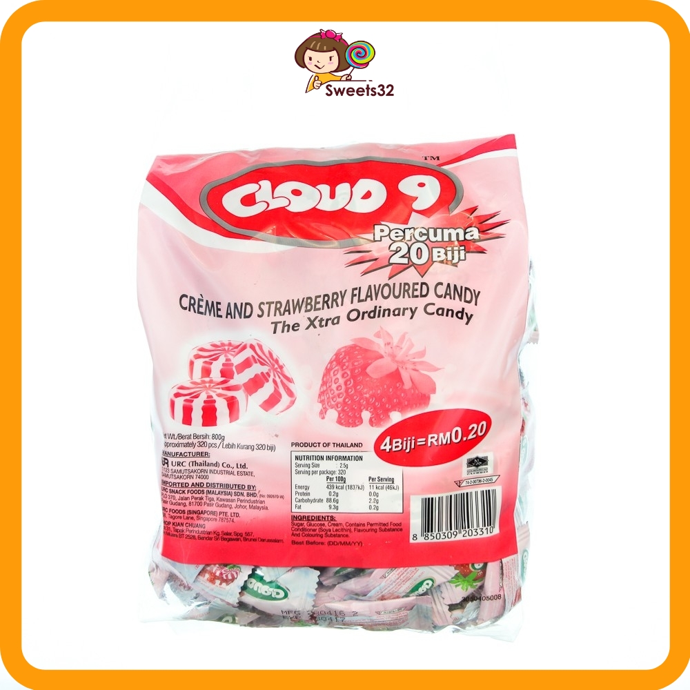 Cloud 9 Strawberry Candy (320pcs) Shopee Malaysia