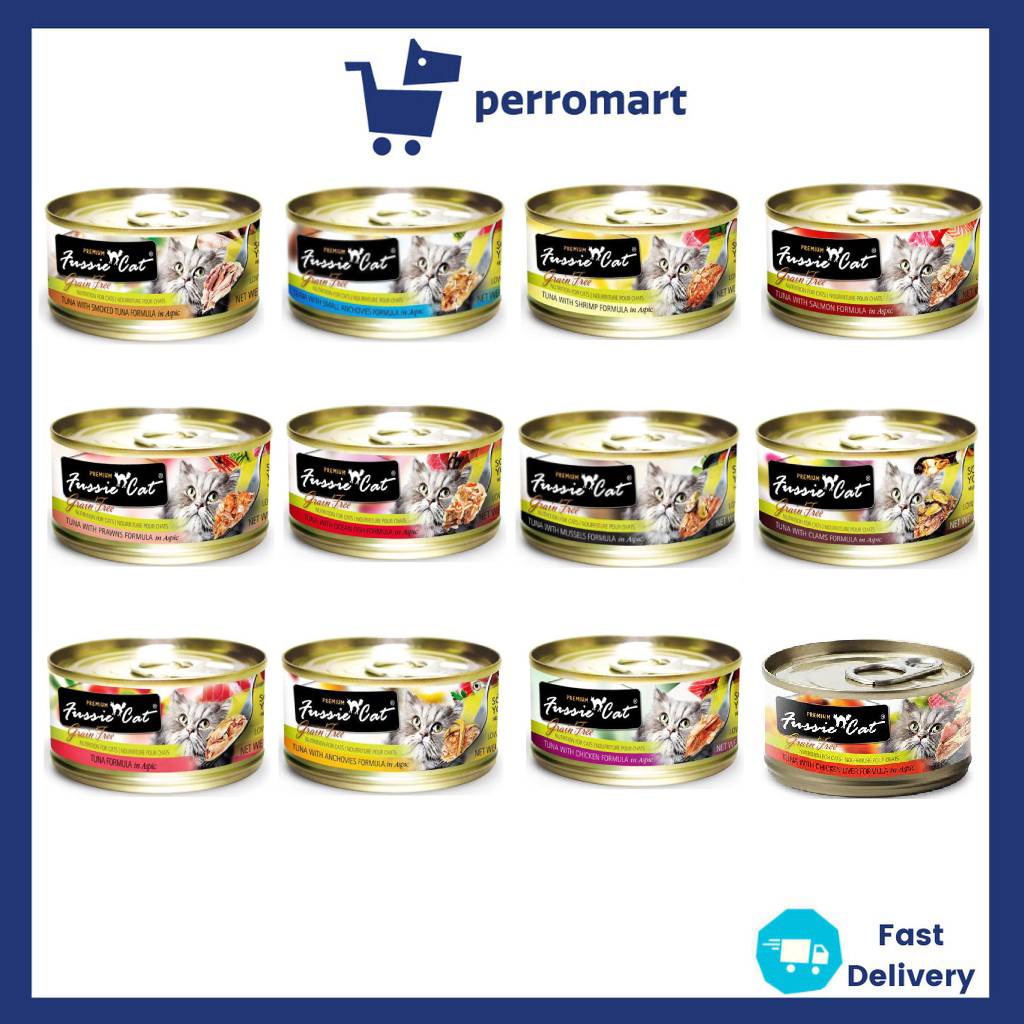 Fussie Cat Black Label Premium in Aspic Canned Cat Food 80g (12 Flavors