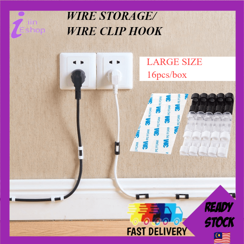 Cable Drop Clip Desk Tidy Organiser Wire Cord Lead USB Cable Holder