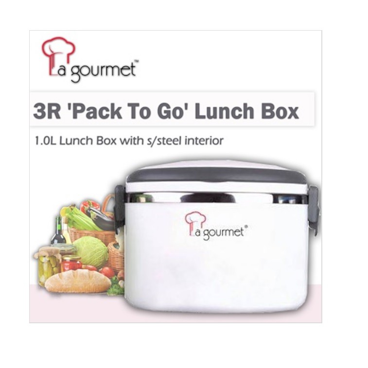 La gourmet 3R Pack To Go 1.0L Lunch Box with s/steel interior Shopee