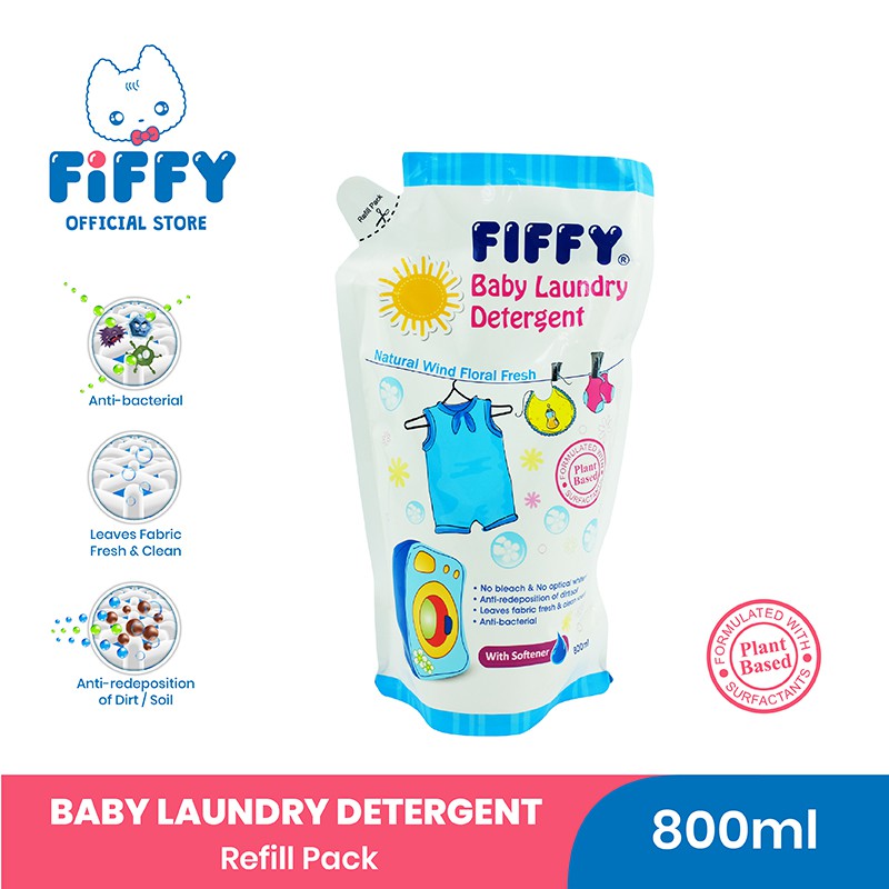 FIFFY Baby Laundry Detergent Refill Pack Plant Based (800ml) 2536