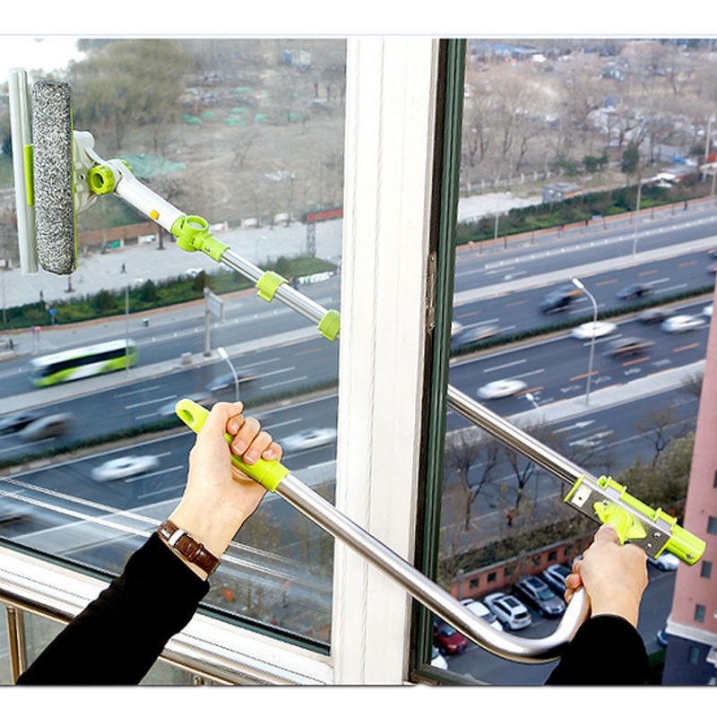 BLC002 Upgraded 2IN1 Telescopic Condo Window Balcony Glass Cleaner
