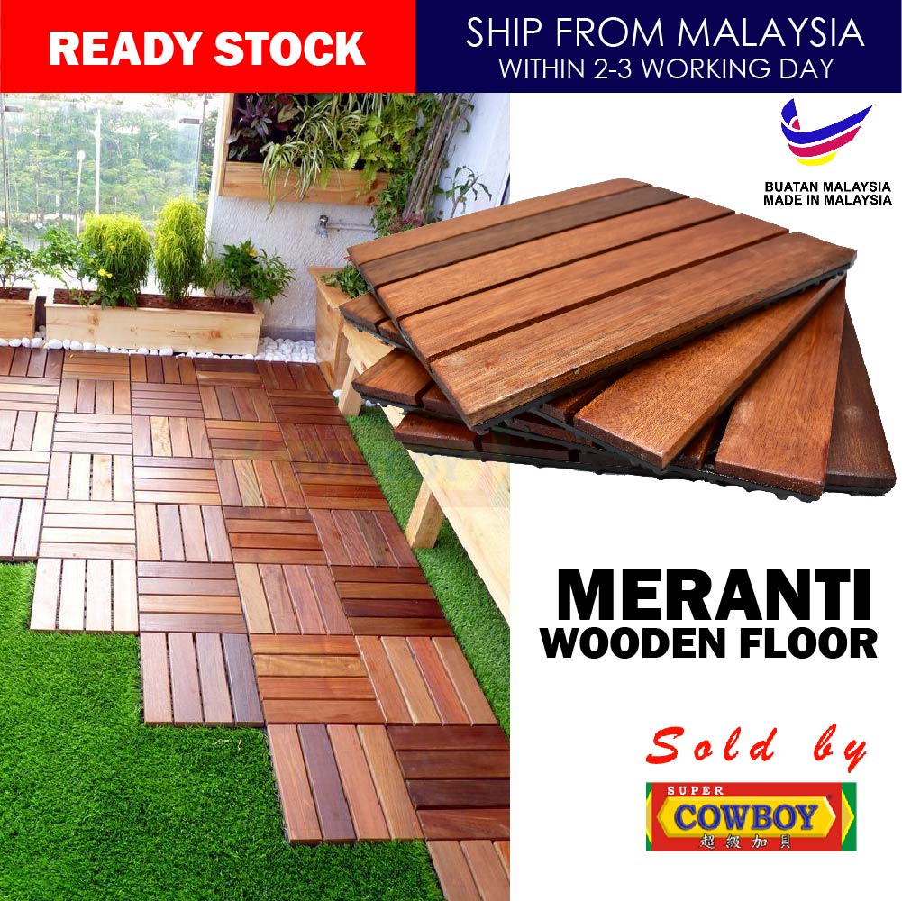 Solid Wood Floor/Kayu Meranti Floor DeckingGarden Decoration Flooring
