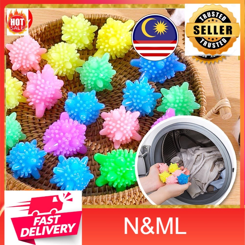 KM Ready Stock Magic Washing Machine Laundry Ball Decontamination Anti