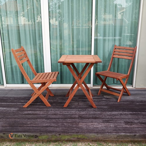 Outdoor Folding Table & Chair Set (Garden / Balcony) Shopee Malaysia