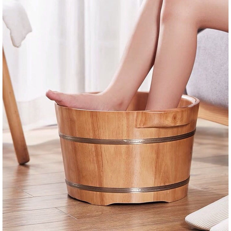[READY STOCK] High Quality Wooden Foot Soaking Bucket Foot Bath Foot