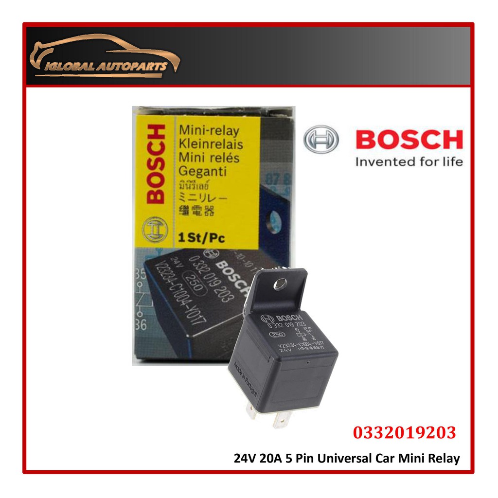 Bosch Universal Automotive Car Relay 24V 20A 5 Pin MINI Relay