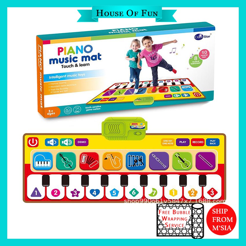 Shipped within 12 hours】 Piano Music Mat for Kids Floor Piano Mat