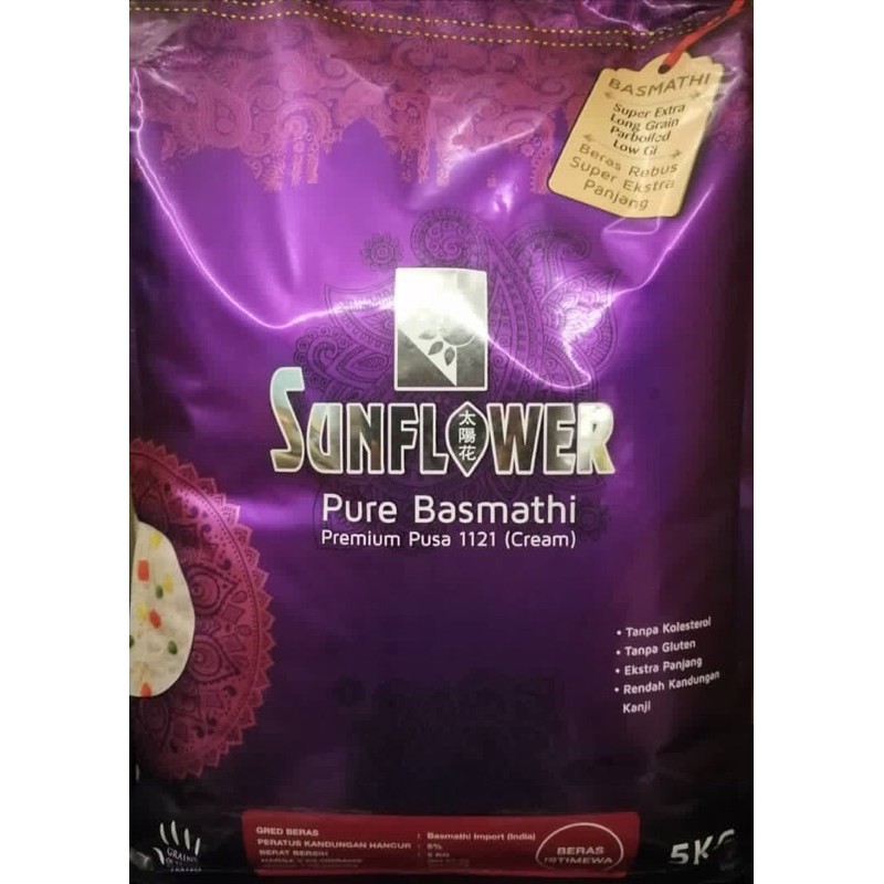 (READY STOCK)SUNFLOWER PURE BASMATHI/QUEEN/BERAS BASMATHI SUNFLOWER