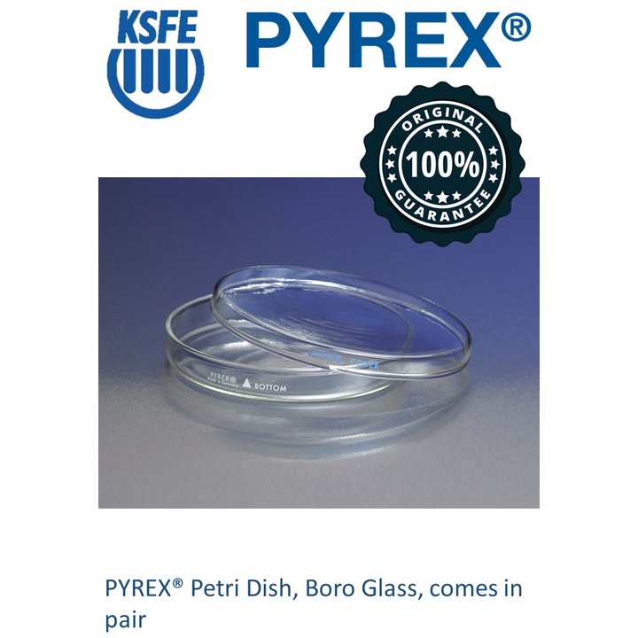 Pyrex Petri Dish, Borosilicate Glass, Original from USA [Ready Stock