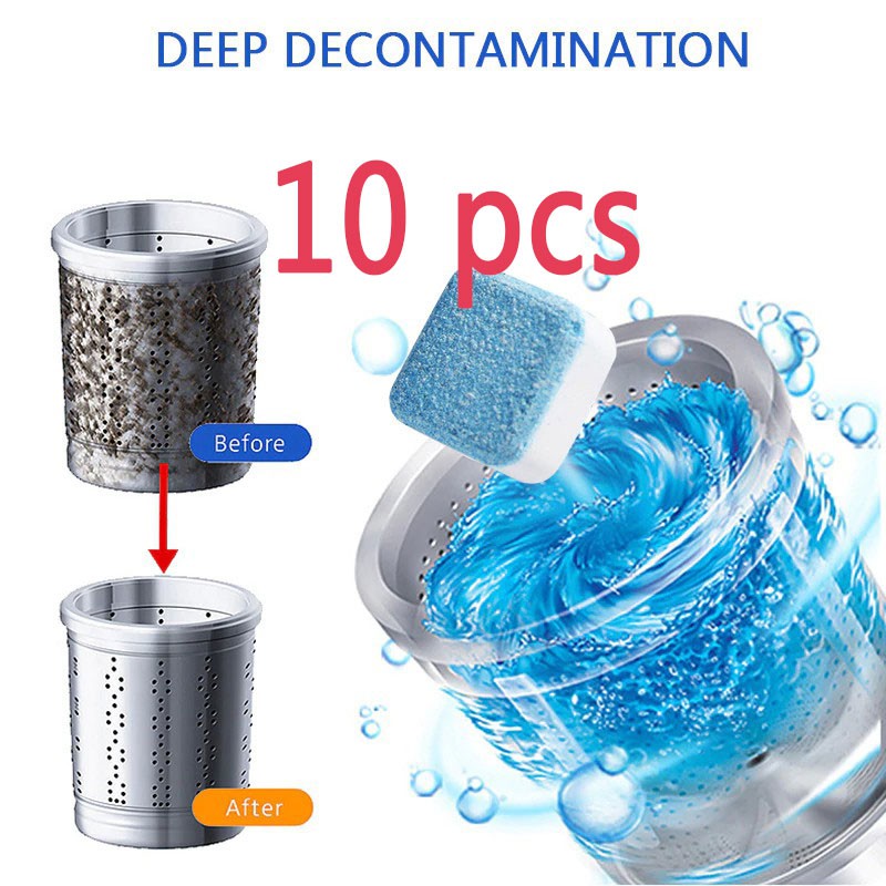 10pcs Useful Laundry Washing Machine Cleaner Descaler Deep
