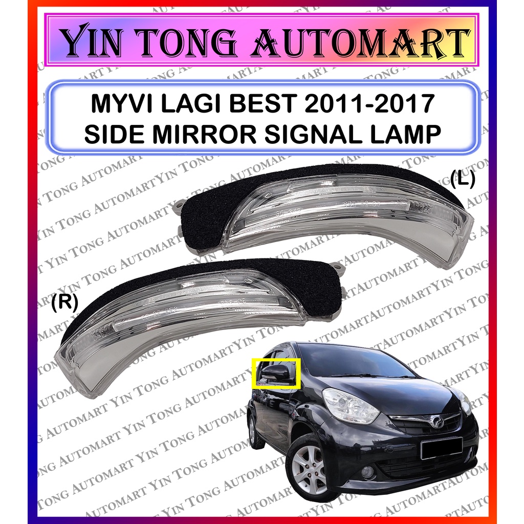 PERODUA MYVI LAGI BEST 20112017/ MYVI ICON/ AXIA/ BEZZA SIDE MIRROR SIGNAL LAMP SIGNAL LAMPU