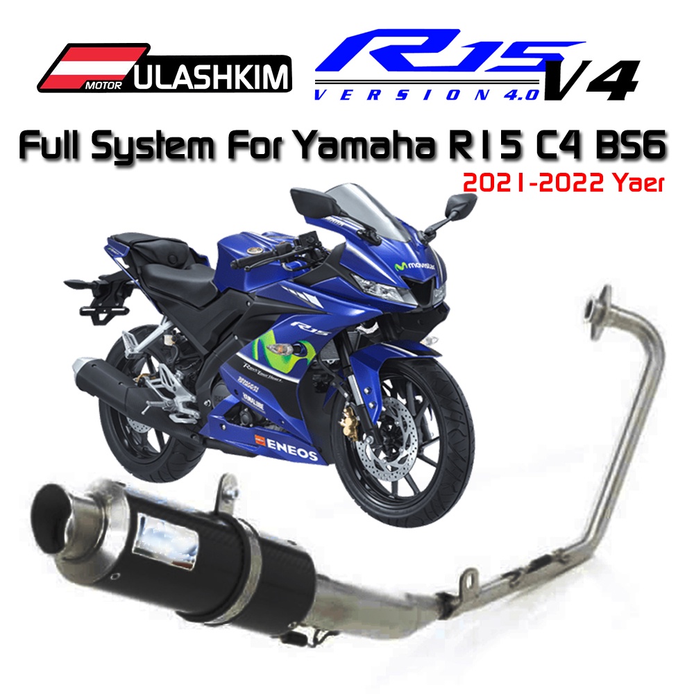 R15 V4 BS6 Full System Exhaust For Yamaha YZF R15 V4 BS6 2021 2022