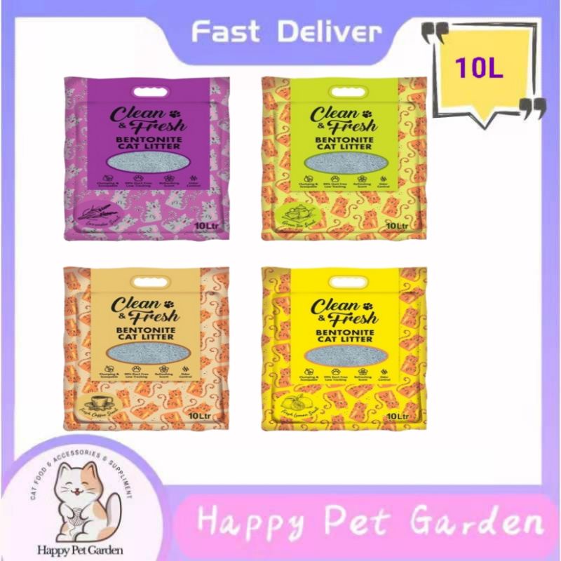 Clean & Fresh Bentonite Cat Litter/Pasir Kucing (10L) Shopee Malaysia