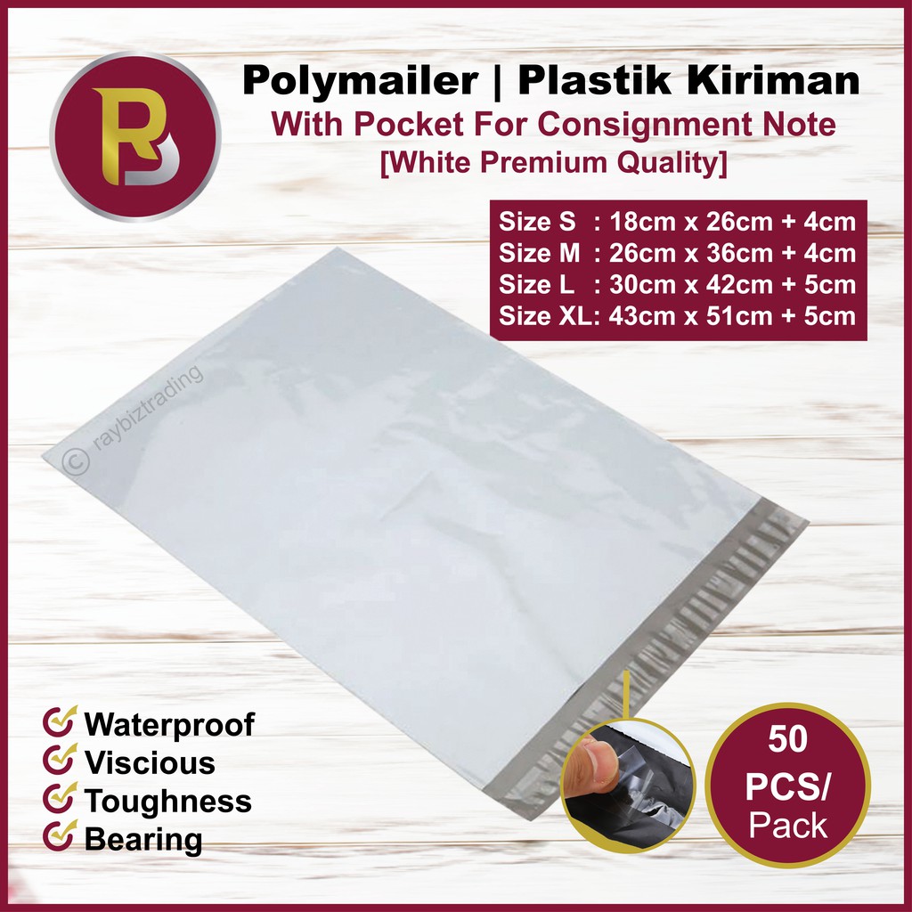 Extra Large XL size Courier bag / Flyer bag with waybill pocket 50 pcs