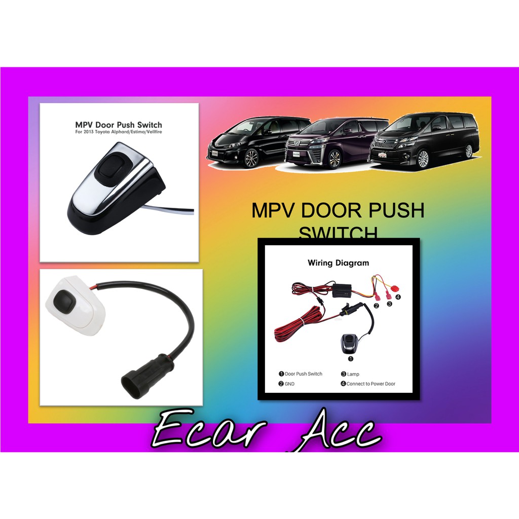 MPV Door Push Switch Controller Adapter for Toyota Vellfire/Alphard