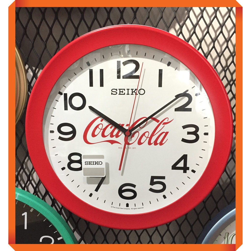 ORIGINAL SEIKO COCACOLA Design Wall Clock QXA922Original Shopee