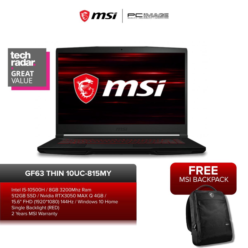 MSI GF63 Thin Price in Malaysia & Specs RM3499 TechNave
