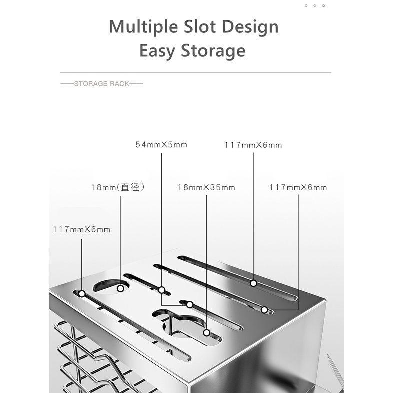 Ready Stock Yanusl. Mall 304 Stainless Steel Knife Holder knife storage