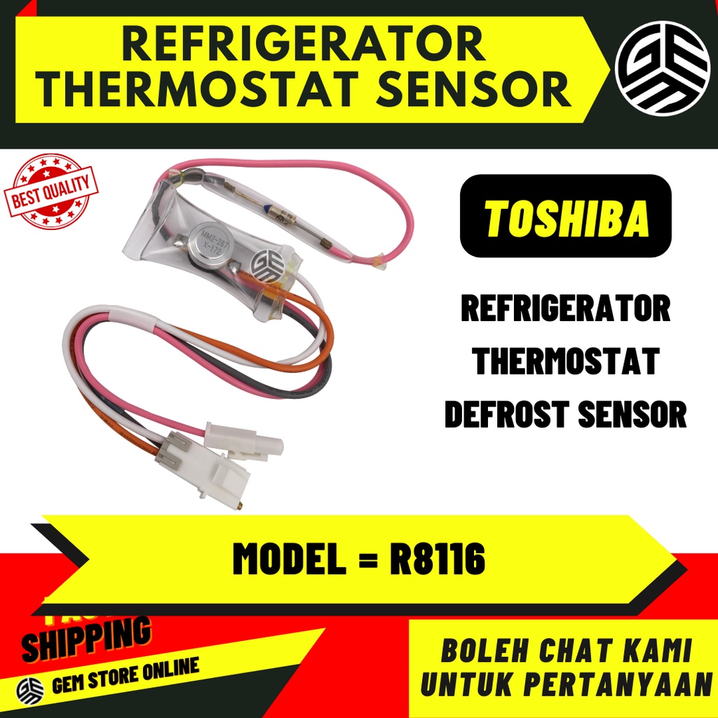 TOSHIBA Refrigerator Thermostat Sensor / Refrigerator Sensor / Sensor