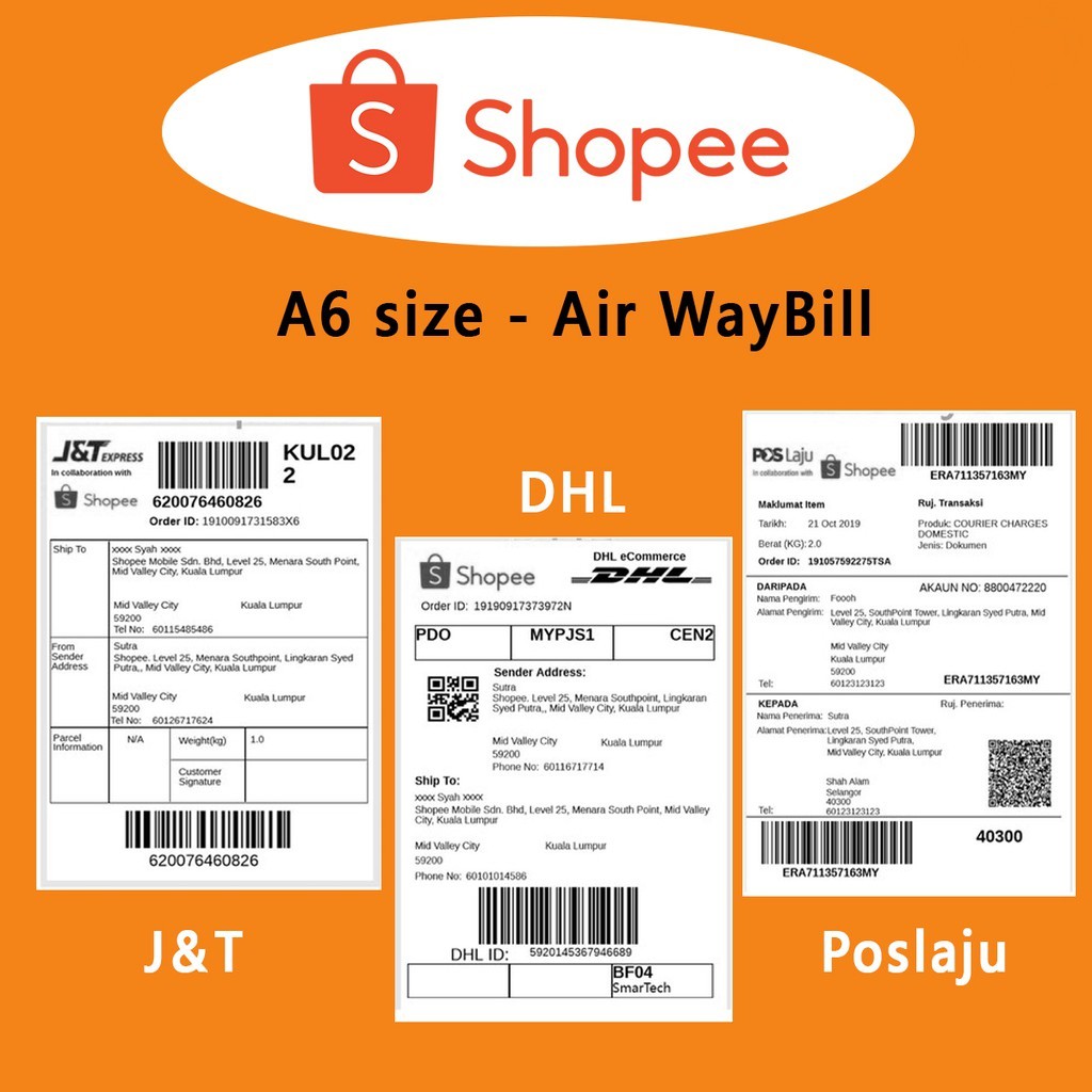 J&T Shopee Waybill How To Print Waybill J T Express